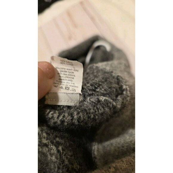 J Crew Long Sleeve Sweater Wool Blend Gray Cowl Funnel Neck Womens XS - Picture 8 of 8